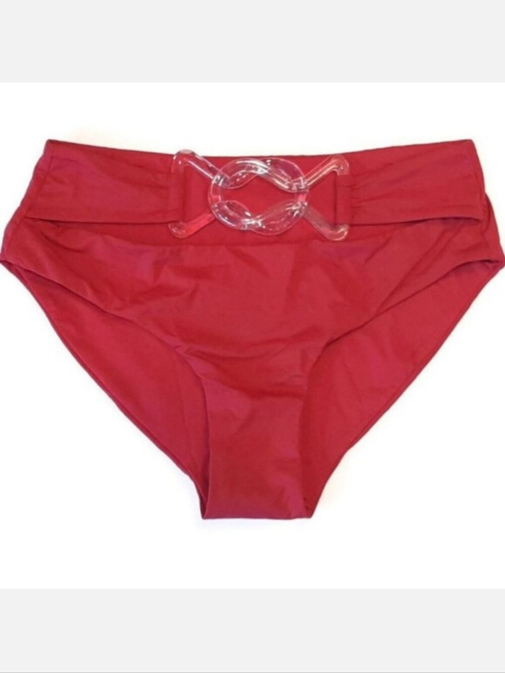 NEW V Del Sol Split Front Clasp Bikini Bottoms Cut Out Solid Sexy Size 4